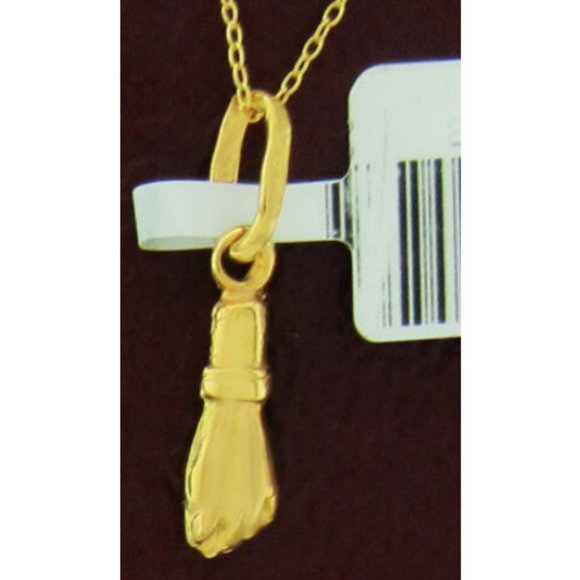 HAND GESTURE SOLID PENDANT 18k YELLOW GOLD